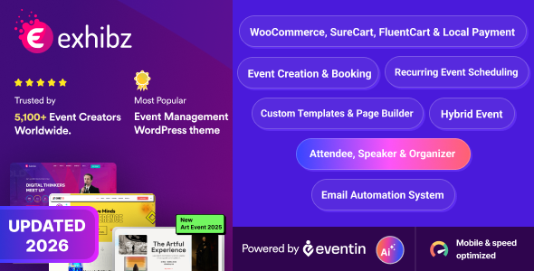 Exhibz Event Conference WordPress Theme (AI Powered)