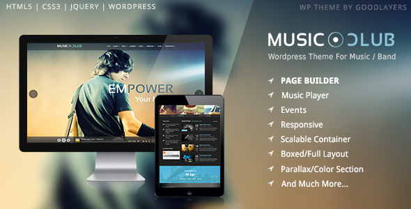 Music Club - Band Party Wordpress