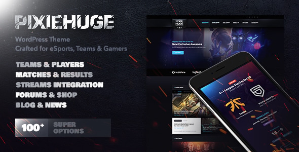 PixieHuge-eSports-Gaming-Theme-For-Organizations