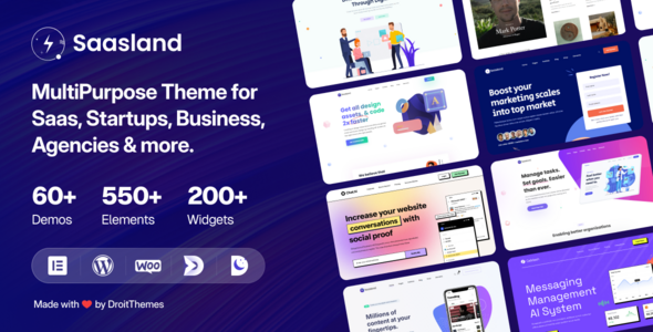 Saasland - Saas & Startup WordPress Theme