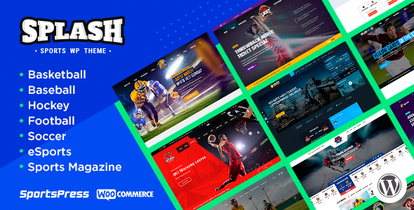 Splash – Sport Club WordPress Theme for Basketball, Football & Hockey